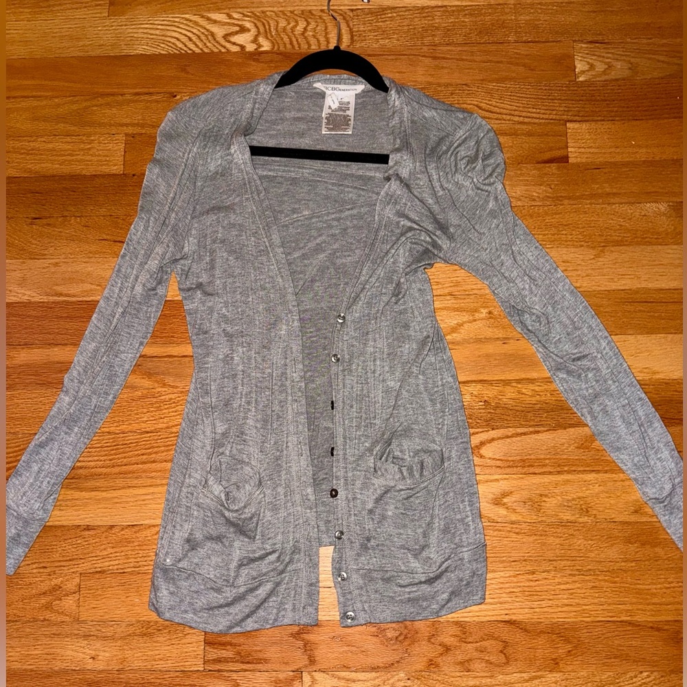 BCBGeneration Gray Women's Cardigan Sweater- XXS
